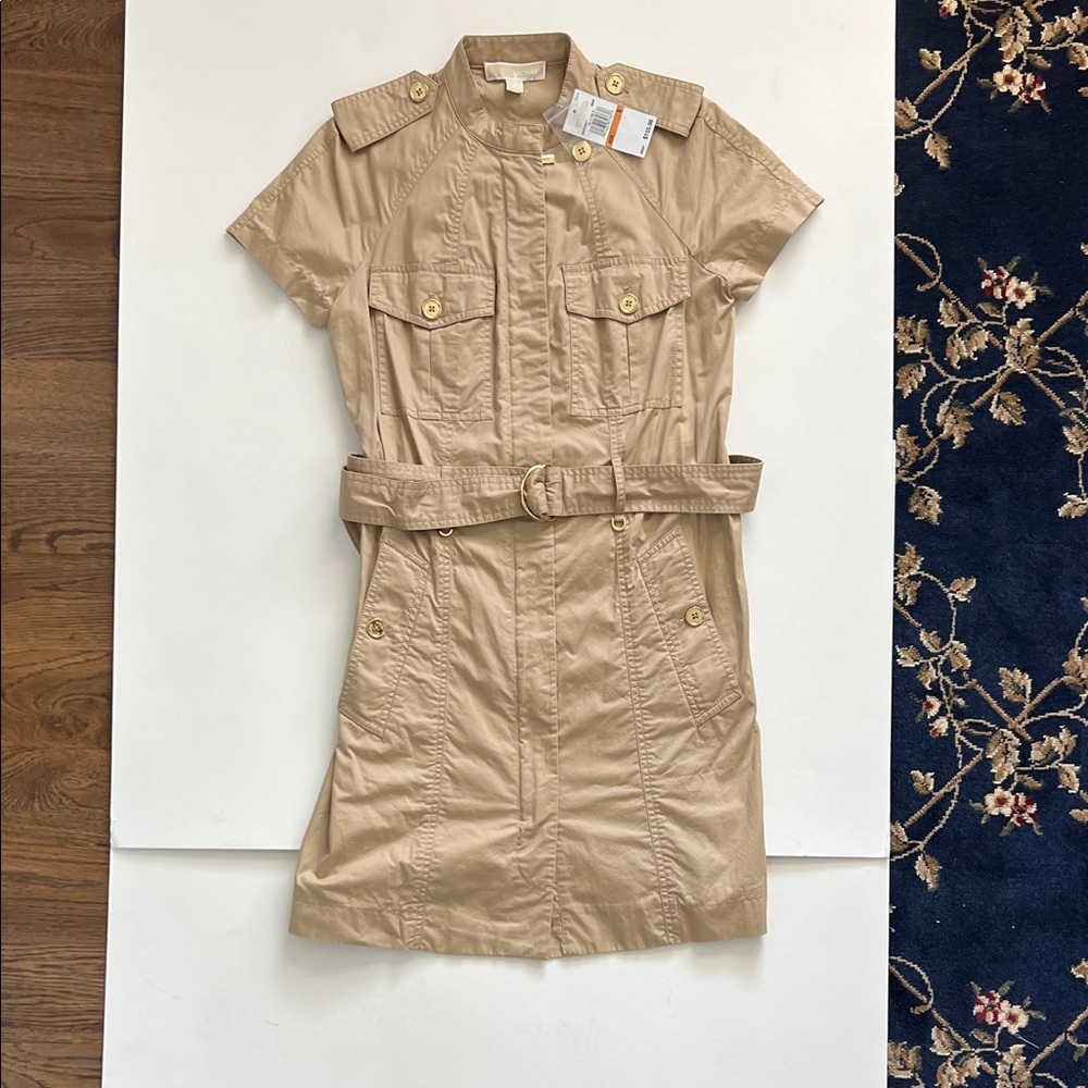 Michael Kors Khaki Utility Dress